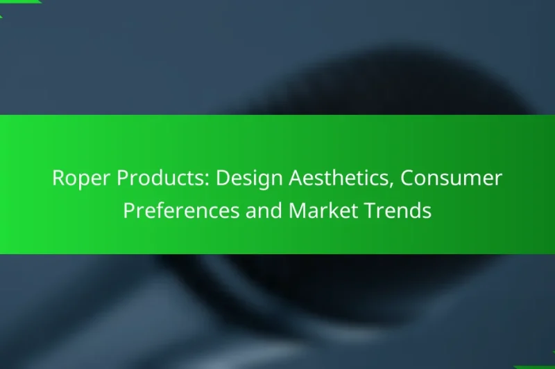 Roper Products: Design Aesthetics, Consumer Preferences and Market Trends