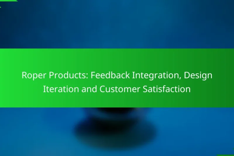 Roper Products: Feedback Integration, Design Iteration and Customer Satisfaction