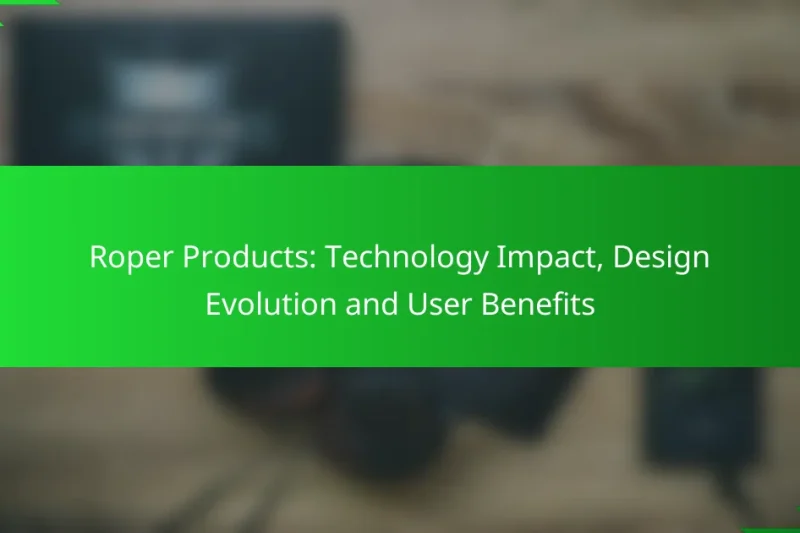 Roper Products: Technology Impact, Design Evolution and User Benefits